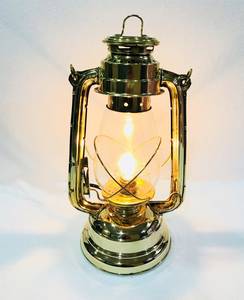 High QualityElectric Vintage Stable Shiny Brass <b>Lantern</b> <b>Lamp</b> with Blown Glass - Product Image 1