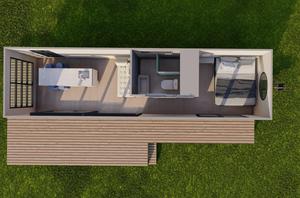 AdayWaggon TinyHouse Casas de remolque de acero móviles para apartamentos - Product Image 4
