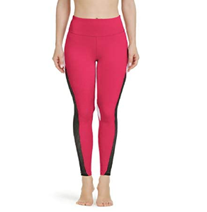 Pantalon de Yoga taille haute, extensible, pour femmes, vêtements de Fitness, en maille, de course, d'exercice, à revers - Product Image 1