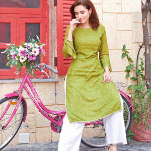 Kurtis Dames Coton Reyon Femmes Anarkali Dernier Design De Mode Prêt À Porter À Bas Prix avec Dupatta Jackate Robe Indienne En Gros Alphanumero - Product Image 1