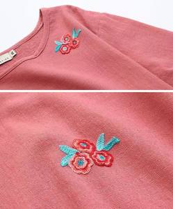 Tshirt pour femmes brodé partout Type de tissu tricoté Prix abordables pour un usage quotidien Ultra-Soft Fleece Ladies tops - Product Image 4