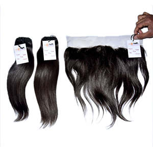 Lots de Cheveux Humains Vierges Brésiliens Ondulés, Cheveux Indiens, Frontaux et Closures en Dentelle HD, Extensions de Cheveux Humains de Temple Indien – Fournisseurs - Product Image 1