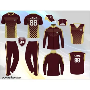 Sublimation Cricket Uniform / Custom Cricket Uniform Kit tshirt and trouser / Custom cricket match wear