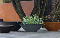 Pots de fleurs en fibre de verre, jardinières modernes d'intérieur et d'extérieur pour projets d'hôtel, Pots d'aménagement paysager, série Zen
