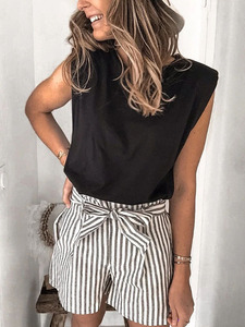 Women Fashion Cotton T-shirt Vintage O-Neck Sleeveless <b>Tops</b> Casual Girls Streetwear T-shirts - Product Image 4