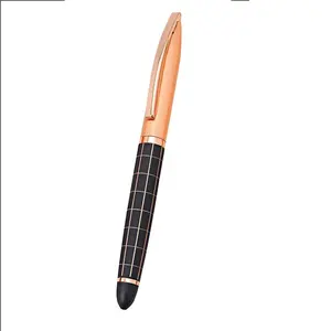 Wholesale Design Luxury Stainless Steel Pocket Slim Ballpoint Hotel Metal Pen Signature Pen for Office Employees Teachers