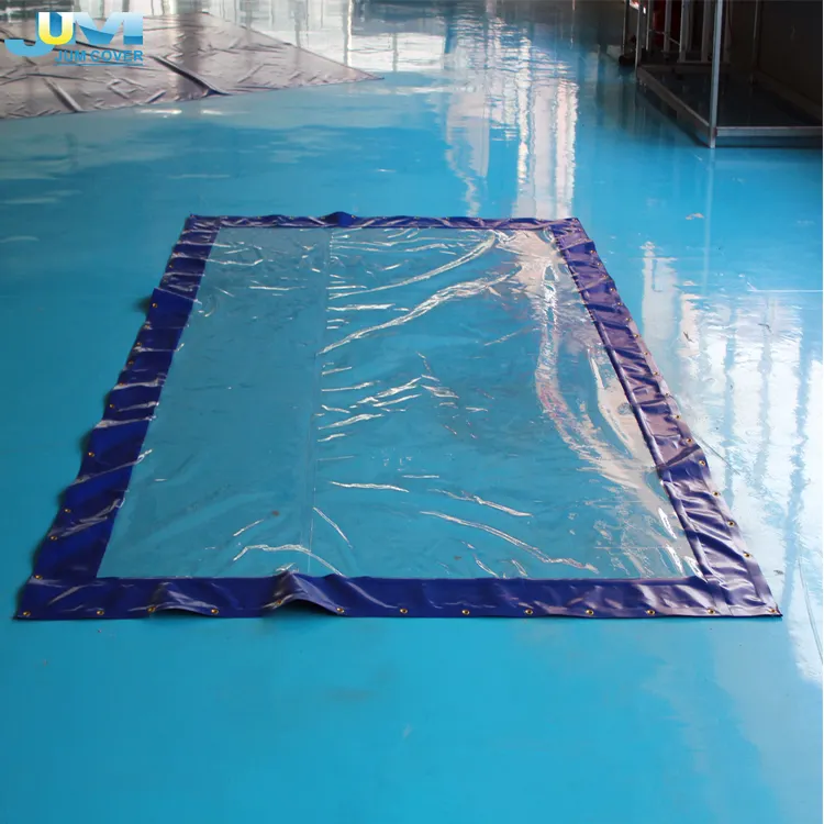 8 'x 20' di Cristallo Di Vetro Trasparente Trasparente Incatramata Del PVC Del Vinile Tarp