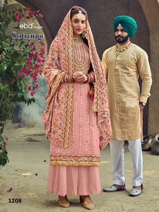 Sharara-vestido de novia de diseñador paquistaní, traje largo, Color amarillo, colección, 2022 - Product Image 3