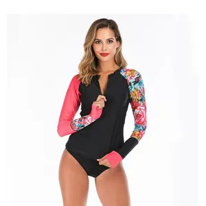 Women's UV Sun Protection Long Sleeve Rash Guard Wetsuit Swimsuit Top