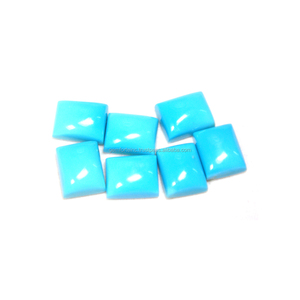 Cabujón de forma mixta de turquesa azul, corte facetado, turquesa de alta calidad, piedras preciosas sueltas, fabricación de joyas, piedra turquesa calibrada - Product Image 6