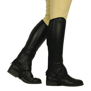 Half Chaps de cuero genuino Premium para hombres y mujeres Ropa ecuestre con estilo occidental de moda para montar a caballo - Product Image 4