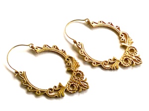 Venta al por mayor de alta calidad de las mujeres de la joyería de la nueva moda de Color dorado grueso pendientes de aro para las mujeres - Product Image 3