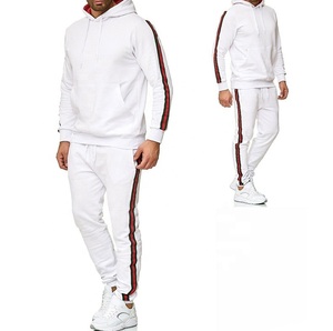 Conjuntos de chándal para hombre, sudaderas gruesas deportivas de lana, chándal informal de invierno de marca, sudadera para hombre, pantalones, chándal cálido de invierno - Product Image 2