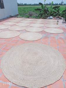 Napperons ronds en jacinthe d'eau faits à la main Tapis de salle à manger et de salon classiques écologiques-Axel + 84 38 776 0892 - Product Image 6