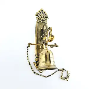 Rắn Đồng Trung Bình 20Cm Cửa Trước Chuông Chuỗi Tinh Khiết Rắn Brass Tàu Hải Lý Âm Thanh Tuyệt Vời 8 "Inch Cast Hand Made Nặng