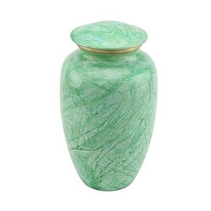 Colección de mármol verde de Metal y aluminio, calidad mundial, hecho a mano con gran precisión, urna de cremación para cenizas de adultos - Product Image 1
