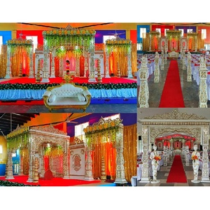 Delightful Wedding Mandap for Lovely Couples Gorgeous Hindu Wedding Bollywood Mandap Rustic Theme Indian Wedding Mandap Decor <b>UK</b> - Product Image 1