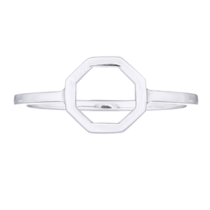 Modern Hexagon Open <b>Ring</b> 925 Sterling Silver Solid Silver <b>Plain</b> Band Unisex Daily Wear Fashion <b>Ring</b> Minimalist Geometric - Product Image 2