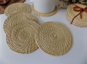 Top Selling Large <b>Woven</b> Rattan <b>Coasters</b> Round Shape Hotel Ware Tabletop Accessories Placemats and Pads Made in India - Product Image 5