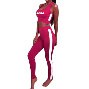 Chándales reflectantes ajustados para mujer, Top corto de color rosa, a precio asequible - Product Image 4