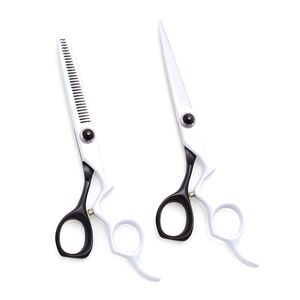 Ciseaux de barbier professionnels de haute qualité, marque privée, en acier inoxydable, ciseaux de coupe et d'éclaircissage de cheveux, ciseaux de beauté - Product Image 1