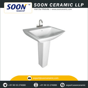 แท่นอ่างล้างหน้าเซรามิก,อ่างล้างหน้าฐานสำหรับใช้ในบ้าน - Product Image 2