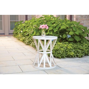Tabouret d'extérieur rond en métal blanc Accueil Hôtel Mariage Restaurant Fabriqué en gros Quantité en vrac Haute qualité Vintage Unique - Product Image 3