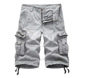 Pantalones Cortos Cargo Casuales de Moda para Hombre, Cintura Media, Corte Ajustado, 100% Algodón, Color Sólido, Ecológicos, Transpirables, de Secado Rápido, Ligeros, OEM - Product Image 4