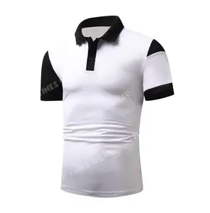 कस्टम शैली आकस्मिक लघु आस्तीन रंग ब्लॉक समझौता विपरीत पुरुषों की पोलो शर्ट