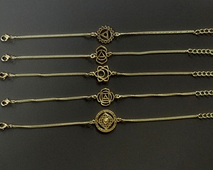 สร้อยข้อมือโยคะพลังงานจิตวิญญาณ สร้อยข้อมือทองเหลืองสีทอง สร้อยข้อมือผู้หญิงและวัยรุ่น สร้อยข้อมือน้ำหนักเบา เครื่องประดับสร้อยข้อมือ - Product Image 4