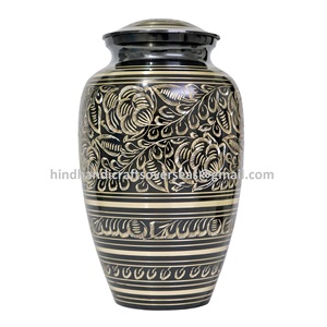 Urnas de Cremación para Adultos, Color Azul Claro, Grabadas, de Latón, Estilo Americano Clásico, 10 Pulgadas, Alta Calidad - Product Image 6
