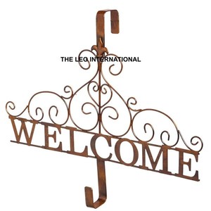 Fancy <b>Wreath</b> Hanger New Collection <b>Decoration</b> Metal Over the Door Single Hook Ornament Black Christmas Hanging - Product Image 5