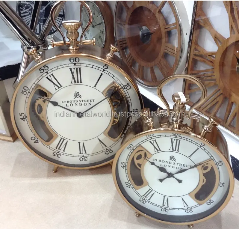 rose gold finished Wholesale Supplier Unique Luxury Design Home Office Hotel Decorative Antique Table and floor Clock