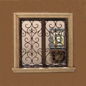 Supplier Exporter High Quality Decorative Wrought Iron Grill Security Window Frame Design - Product Image 1