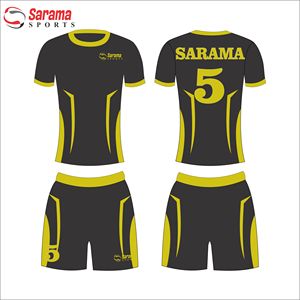 Kit de Football par Sublimation rouge et noir pour hommes, uniforme d'équipe de Football, personnalisé, prix de gros, - Product Image 3