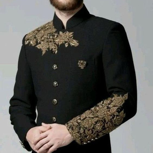 ELEGANT---INDO--WESTERN--SHERWANI con pantalón y bordado de STYLISH--ZARDOZI para fiesta y vestido de boda, 2022 - Product Image 1