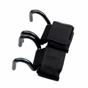 Ganchos de nailon para levantamiento de pesas, color negro - Product Image 1