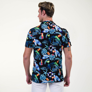 Prêt à expédier 2022 mode plage à manches courtes chemise respirant en stock décontracté hawaïen homme chemise de Turquie - Product Image 6