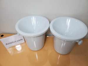 Black Plastic Ice <b>Bucket</b> <b>With</b> <b>Lid</b> Double Wall Round Minimalist Design For Party Use - Product Image 4