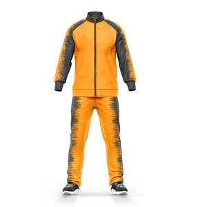 Trajes Deportivos de Poliéster Sublimado de Alta Calidad para Hombre, Color Naranja, con Logotipo OEM, Forro Polar para Entrenamiento e Invierno, Técnicas de Impresión - Product Image 5