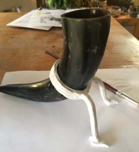 Bougeoir en forme de corne de margot, décoration d'hôtel et de maison avec support en métal et en acier, photophore avec meilleur décor de noël - Product Image 3