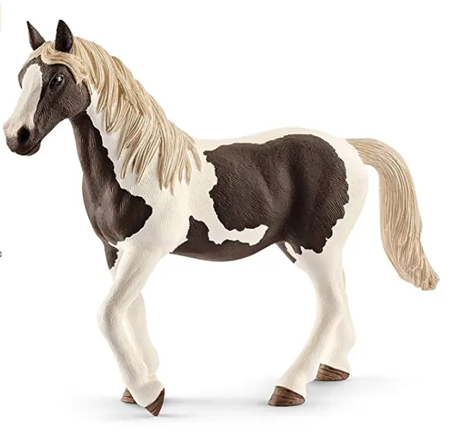 Schleich खेत दुनिया पिंटो घोड़ी हार्स मूर्तियों के लिए बच्चों के लिए शैक्षिक मूर्ति सेट बच्चों के प्लास्टिक के खिलौने मज़ा जन्मदिन पार्टी के पक्ष में