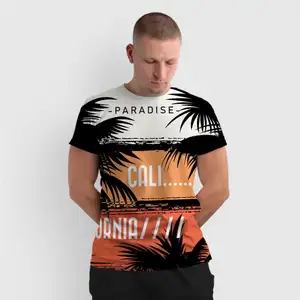 Best Quality Sublimation Printed Paradise California shirt Quick Dry