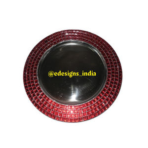 En Métal à la main Chargeur Plaque De Mariage Décoratif En Gros Sous La plaque Chaude Vente Indien Élégant meilleur Plat de Service - Product Image 2