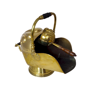 Copper And <b>Brass</b> <b>Coal</b> Basket With Superior Quality Round Shape Storage <b>Coal</b> Bucket For Outdoor And Indoor Use - Product Image 2