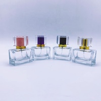 Flacon pulvérisateur de parfum en verre rectangulaire de 30 ml (1 oz) avec bouchon à vis, sérigraphie, diffuseur de roseaux haut de gamme de luxe