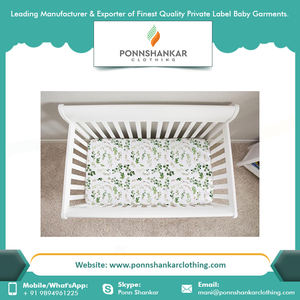 100% Organic Cotton Baby Bedding Set Fitted Crib Sheet with Custom Logo Printed - Product Image 4