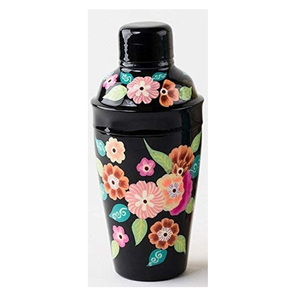 Coctelera con estampado Floral negro y multicolor de alta calidad, accesorio de barra de Metal personalizado, superventas de acero inoxidable - Product Image 1