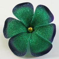 Sunne Premium tropis Plumeria Frangipani bunga busa dengan warna Glitter elegan bunga dekorasi 3.92 inci/10 cm
