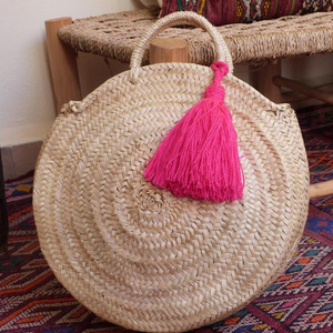 Cesta Redonda de Paja de Alta Calidad - Product Image 1